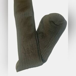 Dolce & Gabbana Mens Classic Black Ribbed Socks | Size 11.5-12